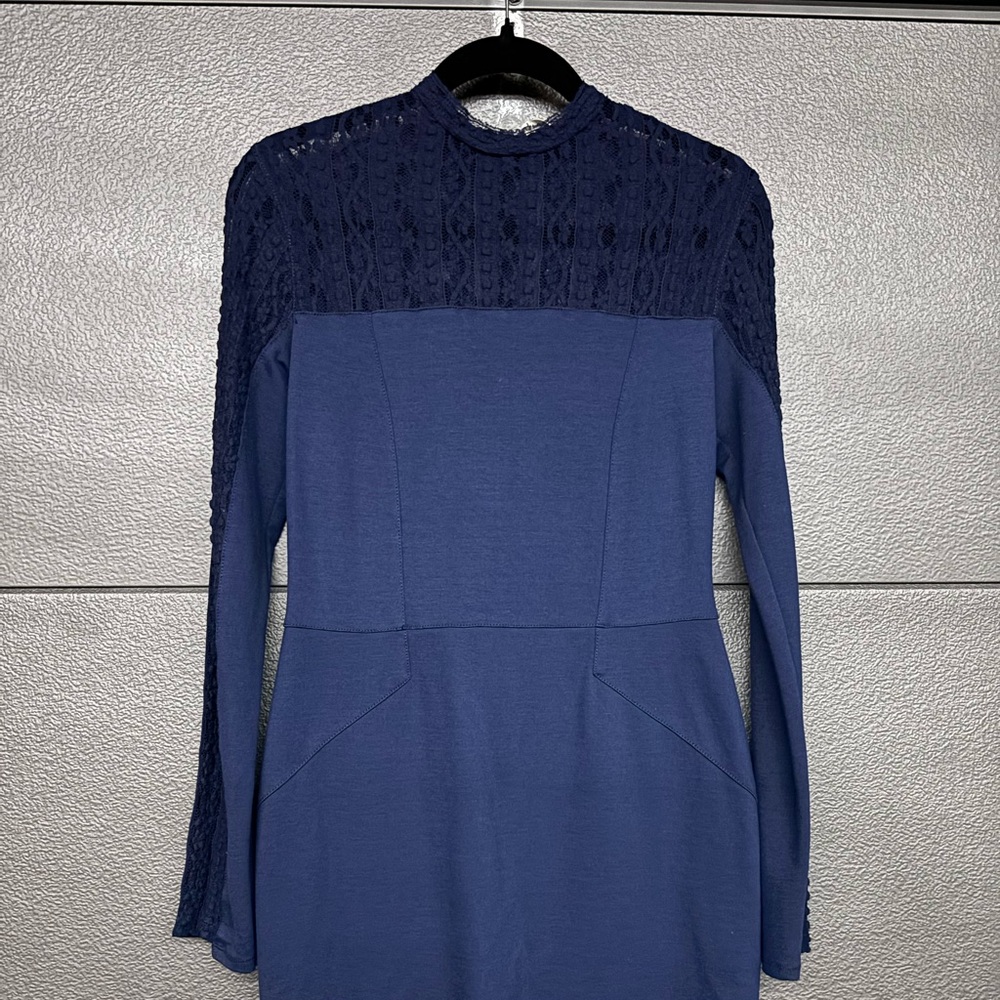 Elegant Navy Blue Women's Dress